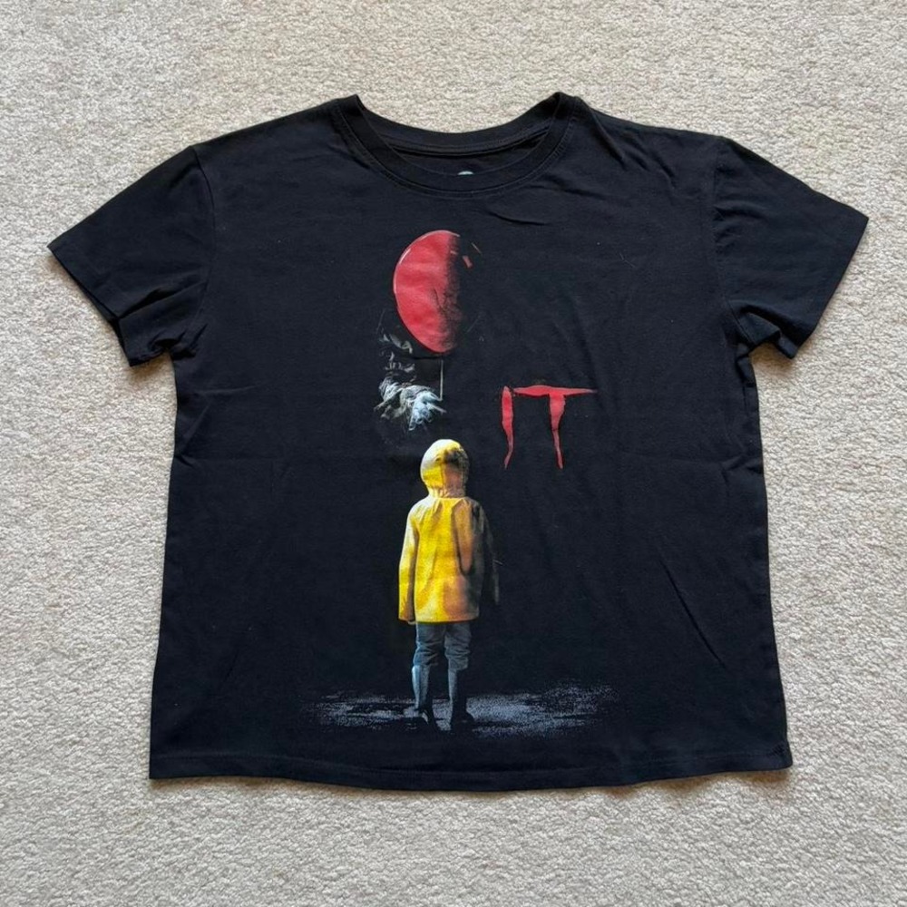 Stephen King's IT Horror Movie Promo Graphic T-Shirt Pennywise Clown XS‎
